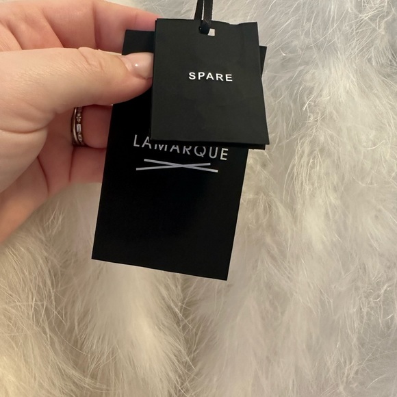 Lamarque New With Tags Feather White Jacket - Picture 4 of 7
